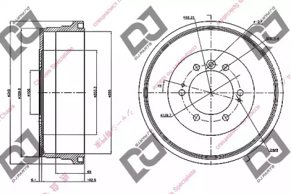 Тормозный барабан DJ PARTS BR1034